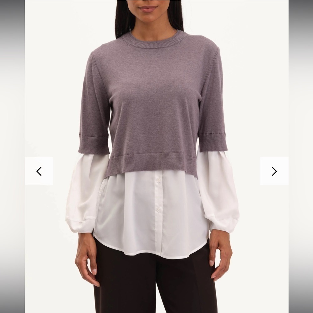 032 Truth By Republic Double Crew Neck blouse